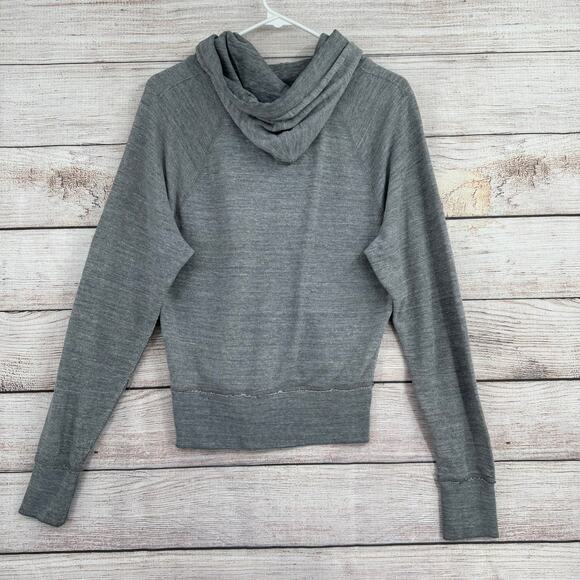 Ruehl No.925 Terry Cloth Full Zip Hoodie Sweatshirt Womens Small Gray - Picture 2 of 10